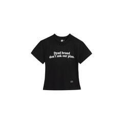 DYAD Baby tee T-shirt with raised print DYAD - black