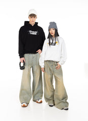 DYAD VIBE Raised Silk Print Hoodie - white