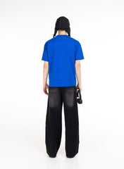 DYAD Boxy T-shirt with raised print DYAD - blue