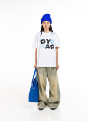DYAD Printed Boxy Fit T-Shirt- white