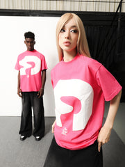 DYAD Loose-fit T-shirt with a 'D' prin - pink