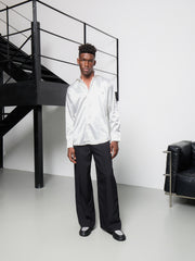 Premium Silk Shirt - white