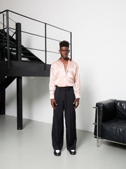 Premium Silk Shirt - Nude