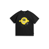 DYAD T-shirt with a smiley face design - Black
