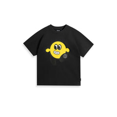 DYAD T-shirt with a smiley face design - Black