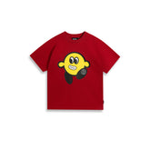 DYAD T-shirt with a smiley face design - Red