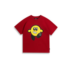 DYAD T-shirt with a smiley face design - Red