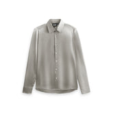 Premium Silk Shirt - Pink Gray