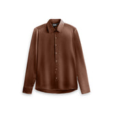 Premium Silk Shirt - Brown