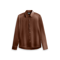Premium Silk Shirt - Brown
