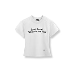 DYAD Baby tee T-shirt with raised print DYAD - white