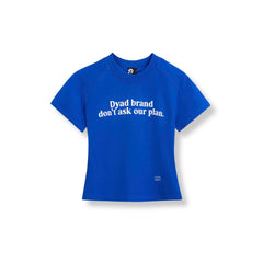 DYAD Baby tee T-shirt with raised print DYAD - blue