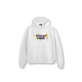 DYAD VIBE Raised Silk Print Hoodie - white