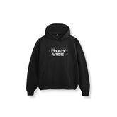 DYAD VIBE Raised Silk Print Hoodie - Black