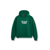 DYAD VIBE Raised Silk Print Hoodie- green