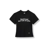 DYAD Baby tee T-shirt with raised print DYAD - black