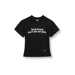 DYAD Baby tee T-shirt with raised print DYAD - black