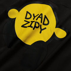 DYAD T-shirt with a smiley face design - Black