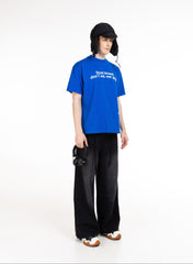 DYAD Boxy T-shirt with raised print DYAD - blue